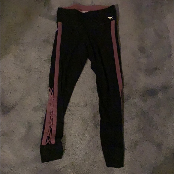 VsPink Black Yoga Leggings - Picture 1 of 4